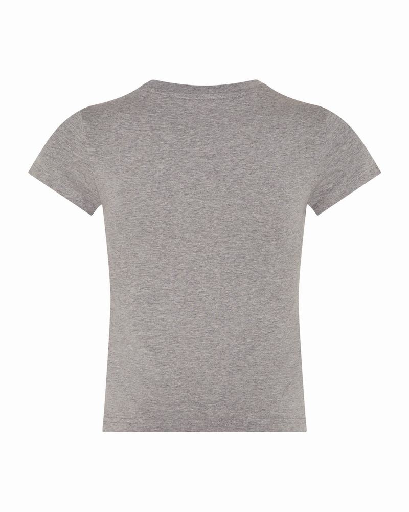 Grey Trapstar TS-Star Applique Baby Tee Women's T Shirts | UKMWFL-271