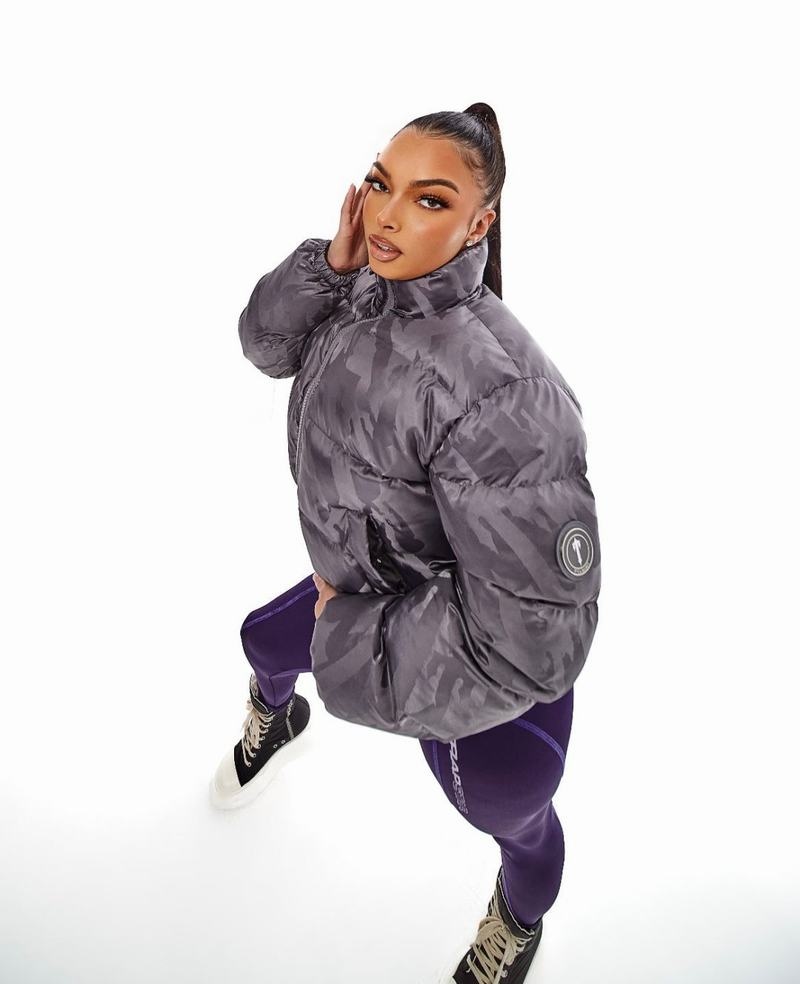 Grey Trapstar T Jacquard Puffer Women's Jackets | DMKBIO-701