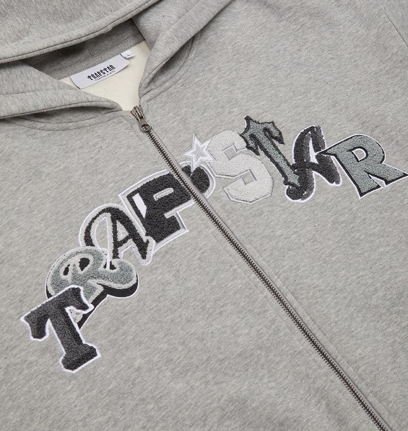 Grey Trapstar Wildcard Chenille Hoodie Men's Tracksuits | XUBLGE-054