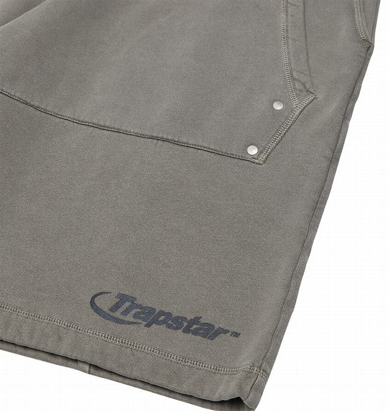 Khaki Trapstar Hyperdrive Reinforced Rivet Men's Shorts | XDJUFG-943