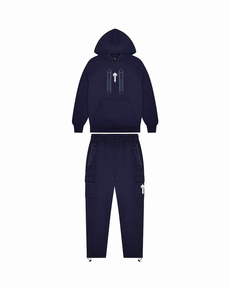 Navy Trapstar Irongate T Trap Fleece Hoodie Men's Tracksuits | CEMALJ-973