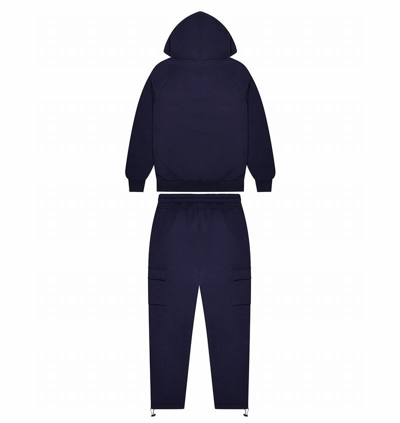 Navy Trapstar Irongate T Trap Fleece Men's Tracksuits | BDMNXA-098