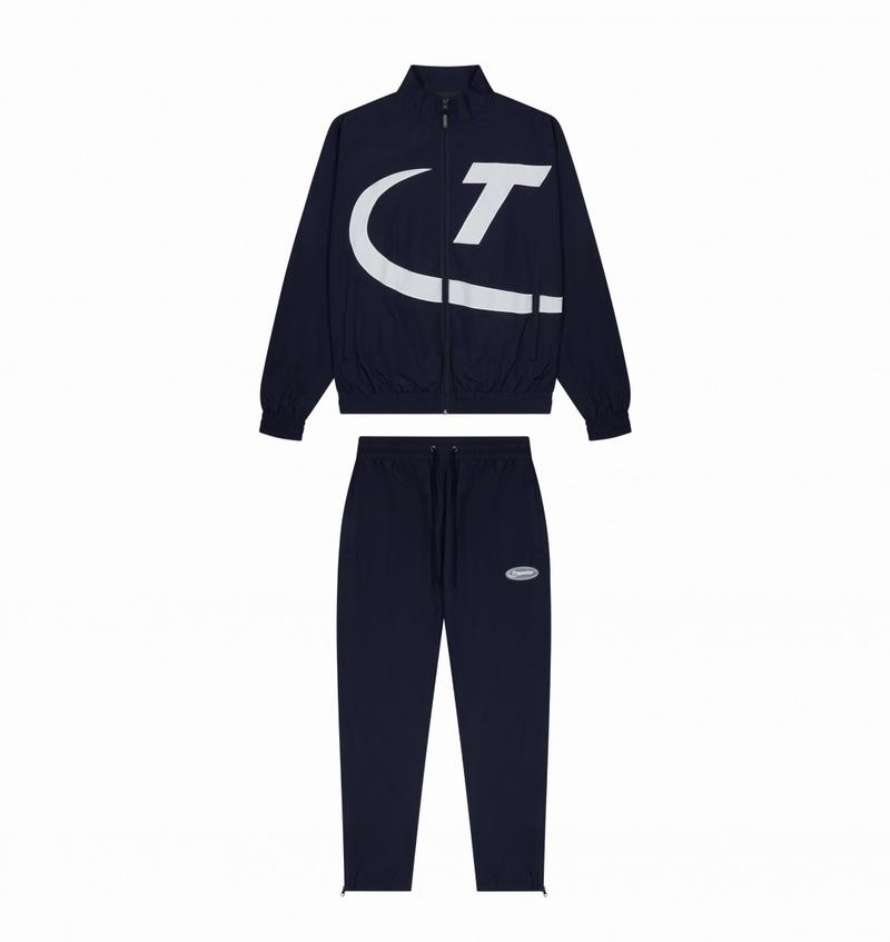 Navy / White Trapstar Hyper Shellsuit Men\'s Tracksuits | TOUWCP-061