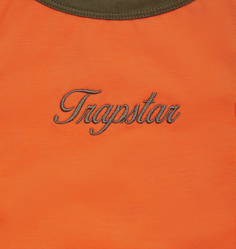 Orange / Khaki Trapstar Contrast Racer Women's Dress | ZCNRYO-318