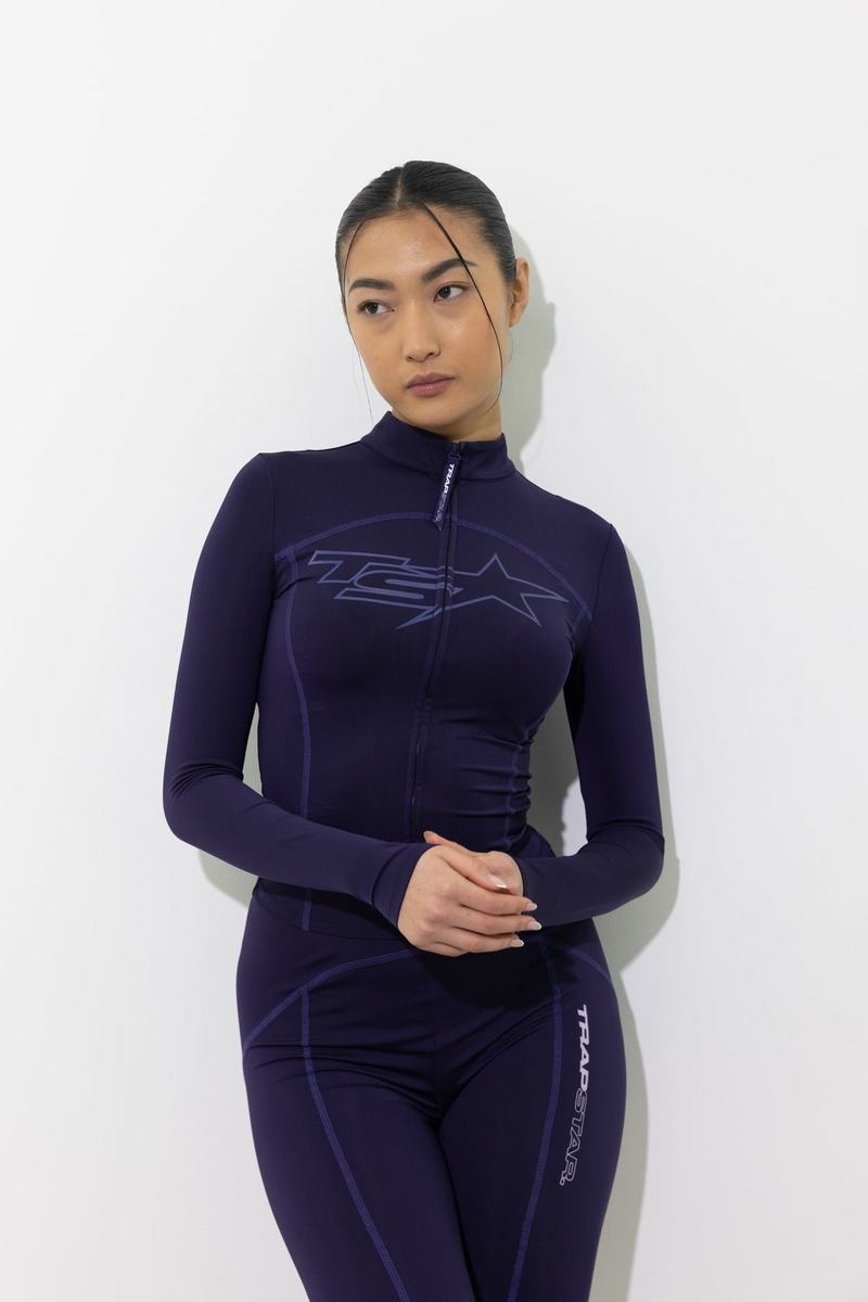 Purple Trapstar TS-Star Zip Women's Tops | HTASJP-159