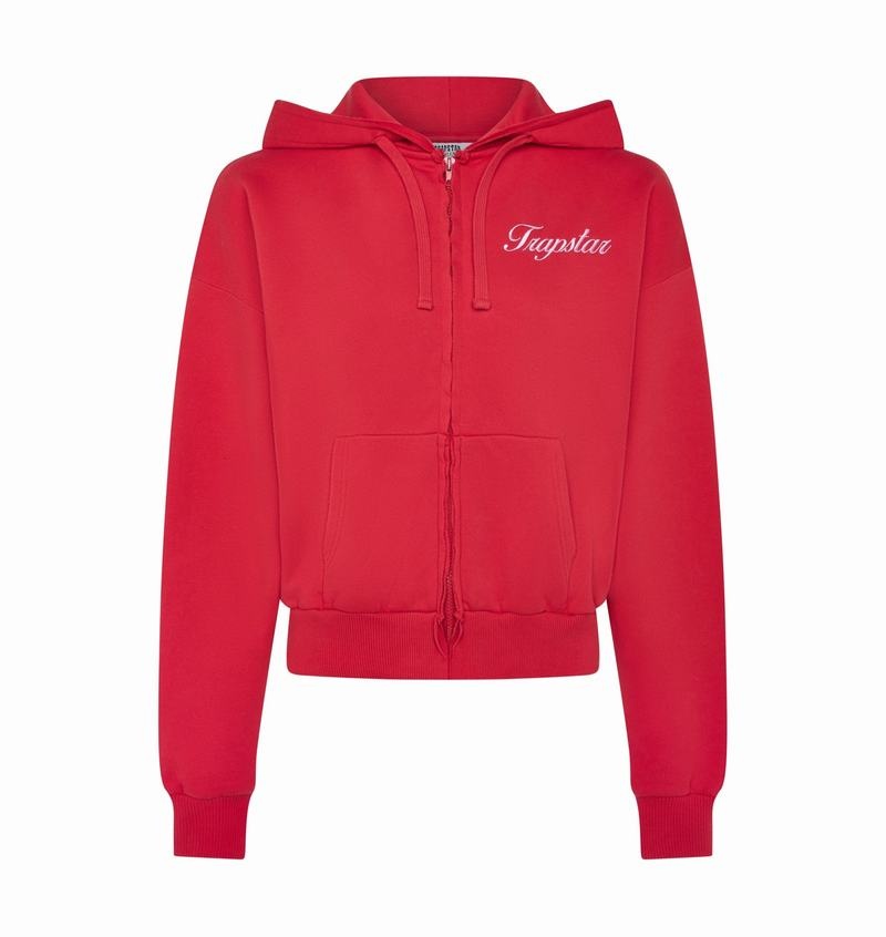 Red Trapstar TS-Star Zip Up Track Top Women\'s Tracksuits | AEKGLS-490