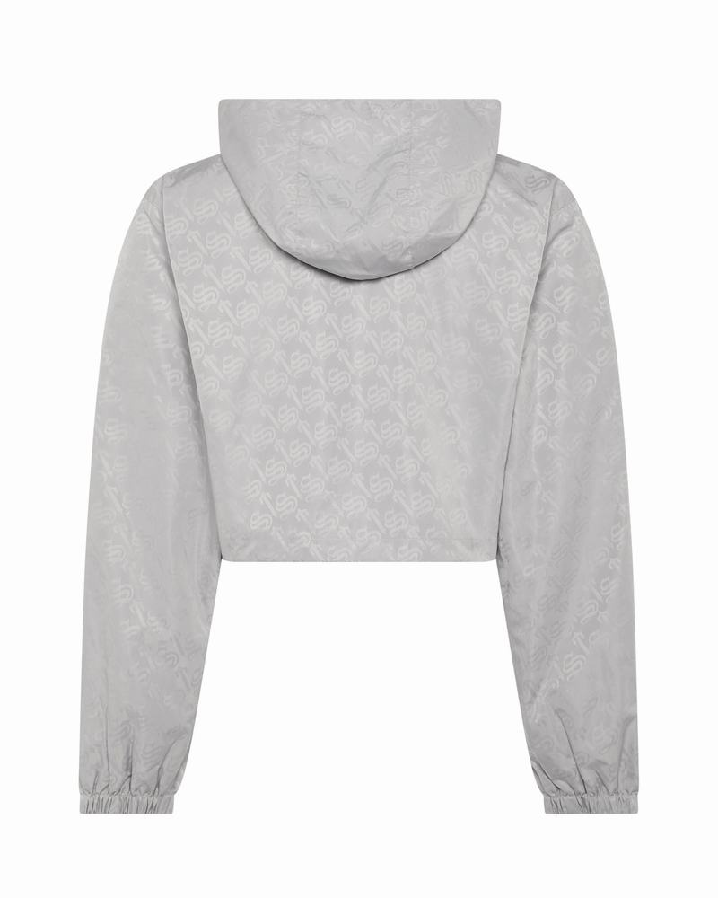 Silver Trapstar Monogram Windbreaker Women's Jackets | KUOSML-123