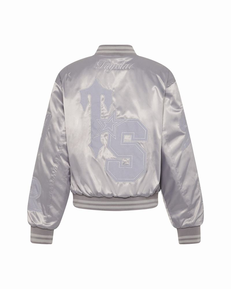 Silver Trapstar Wildcard Stadium Women's Jackets | UGNHKE-069