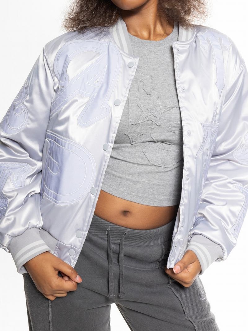 Silver Trapstar Wildcard Stadium Women's Jackets | UGNHKE-069