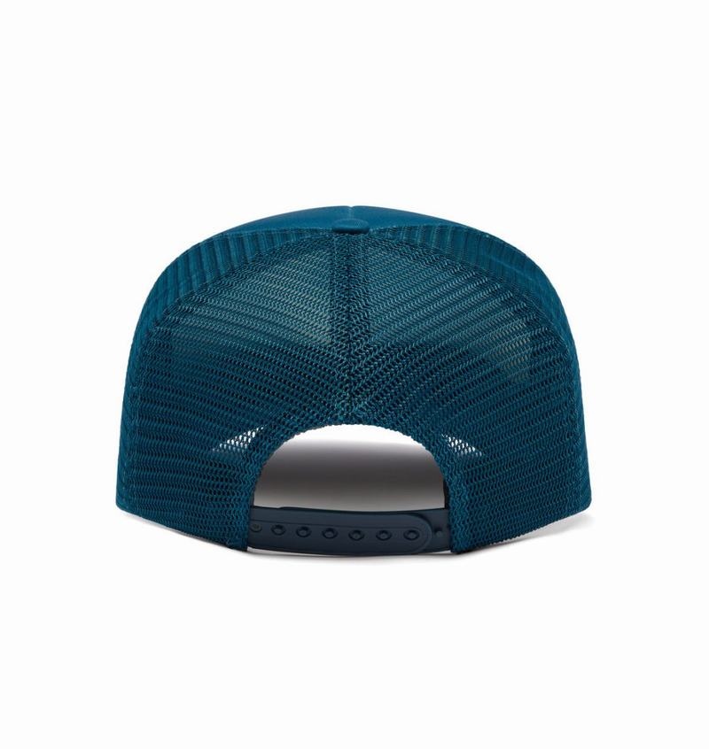 Turquoise / White Trapstar Hyperdrive Blur Trucker Men's Caps | NOXHFY-754