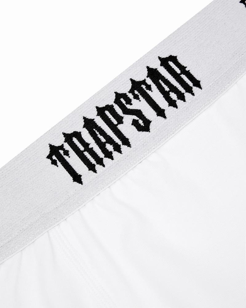 White Trapstar 3 Pack Boxer Short Men's Underwear | OTDHVZ-352