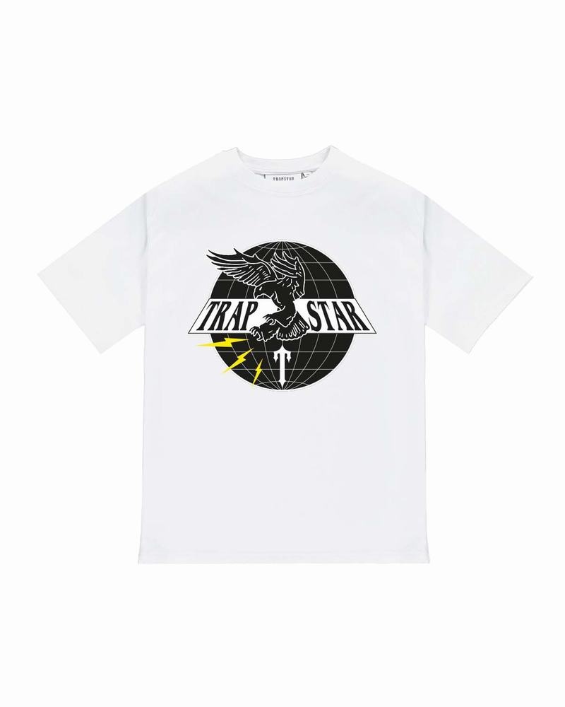 White Trapstar Airforce Irongate T Tee Men\'s T Shirts | GZMASL-867