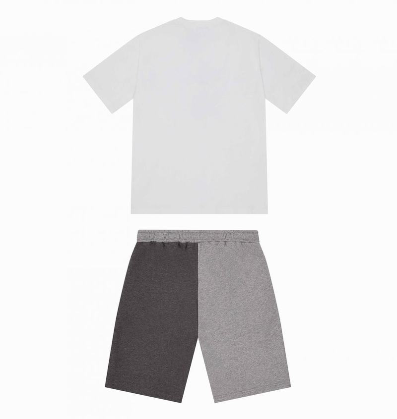 White Trapstar Arch Shooters Shorts Men's Sets | WRQVKZ-749