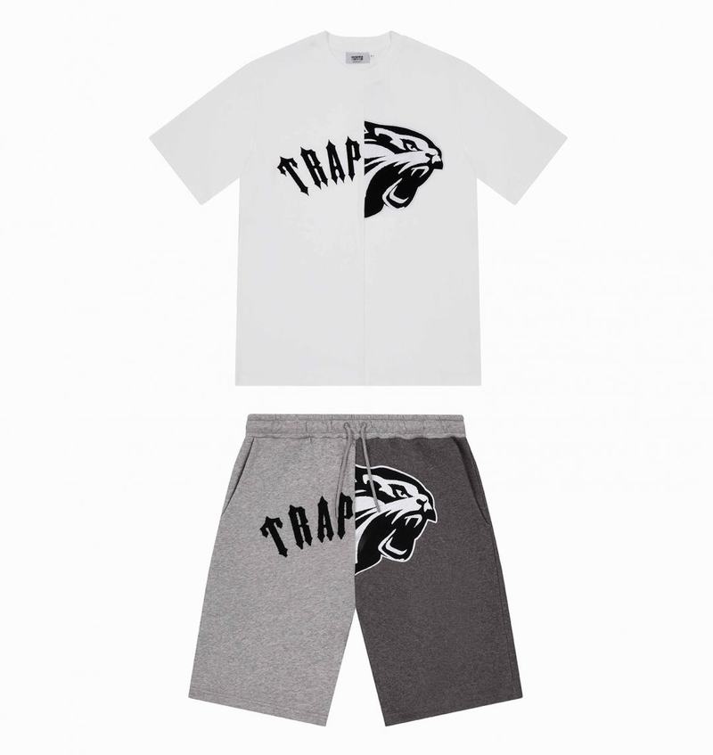 White Trapstar Arch Shooters Shorts Men\'s Sets | WRQVKZ-749