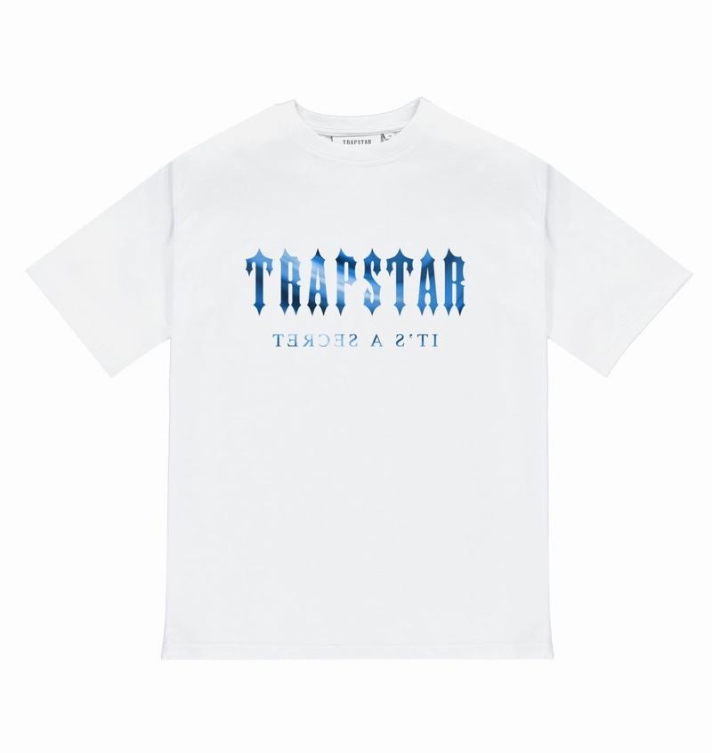 White Trapstar Decoded Tee Men's T Shirts | IZAUKO-385