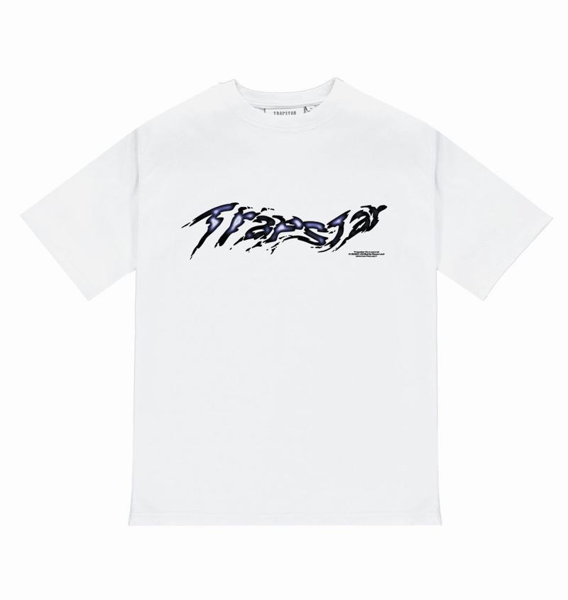 White Trapstar Fusion Tee Men\'s T Shirts | GSQKBF-572