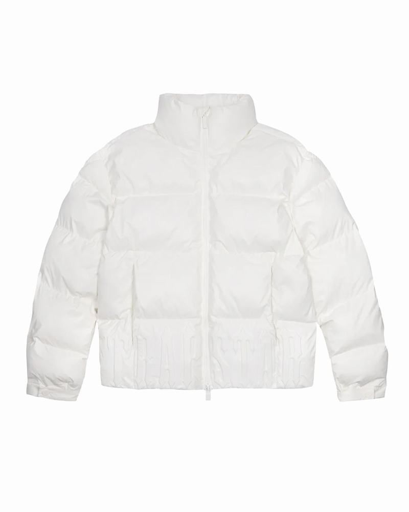 White Trapstar Irongate Embossed Puffer Men\'s Jackets | NTSBZC-950