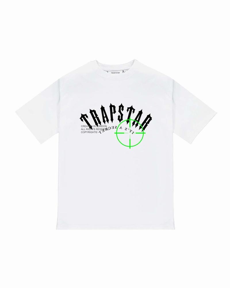 White Trapstar Irongate Prime Target Tee Men\'s T Shirts | WZXYEB-026