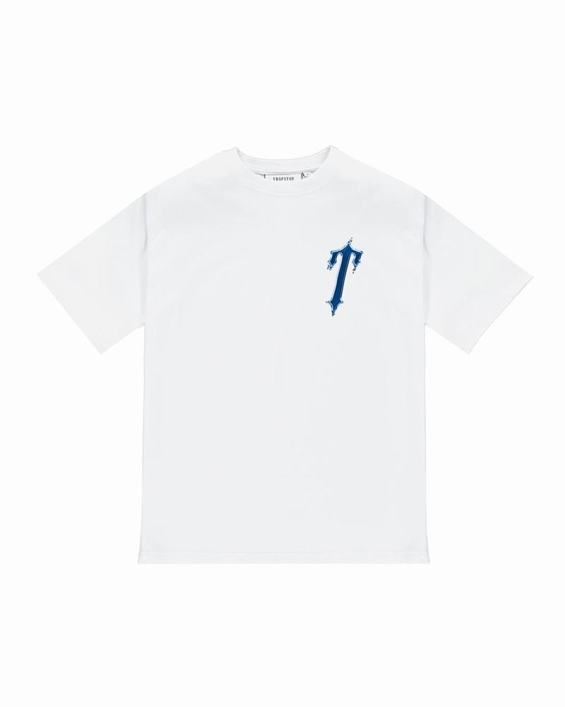 White Trapstar Liquid Chrome 2.0 Tee Men's T Shirts | CGUVJO-318