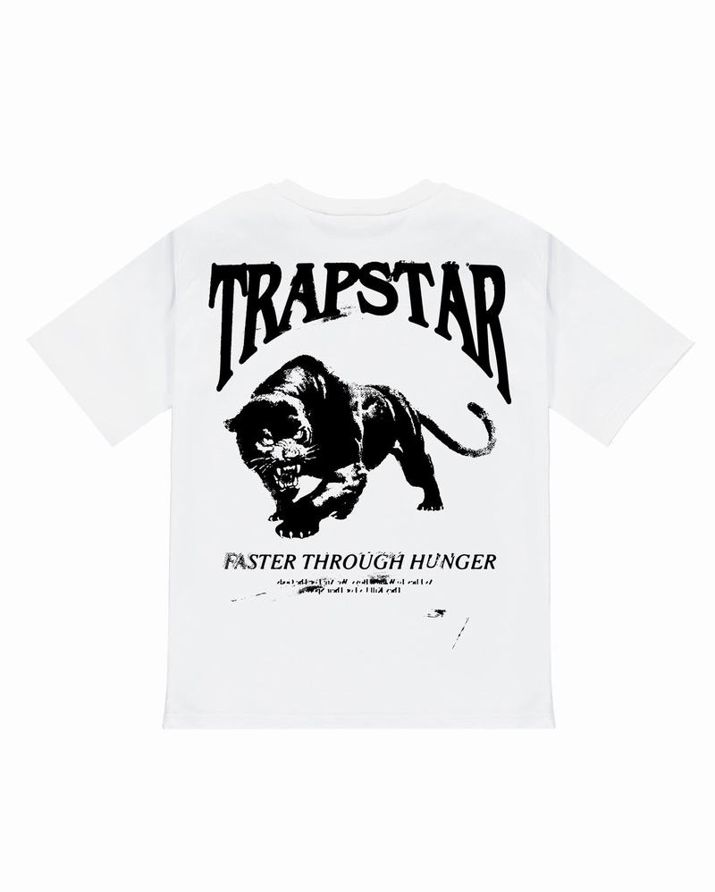 White Trapstar Panthera Tee Men\'s T Shirts | FTRUVI-840