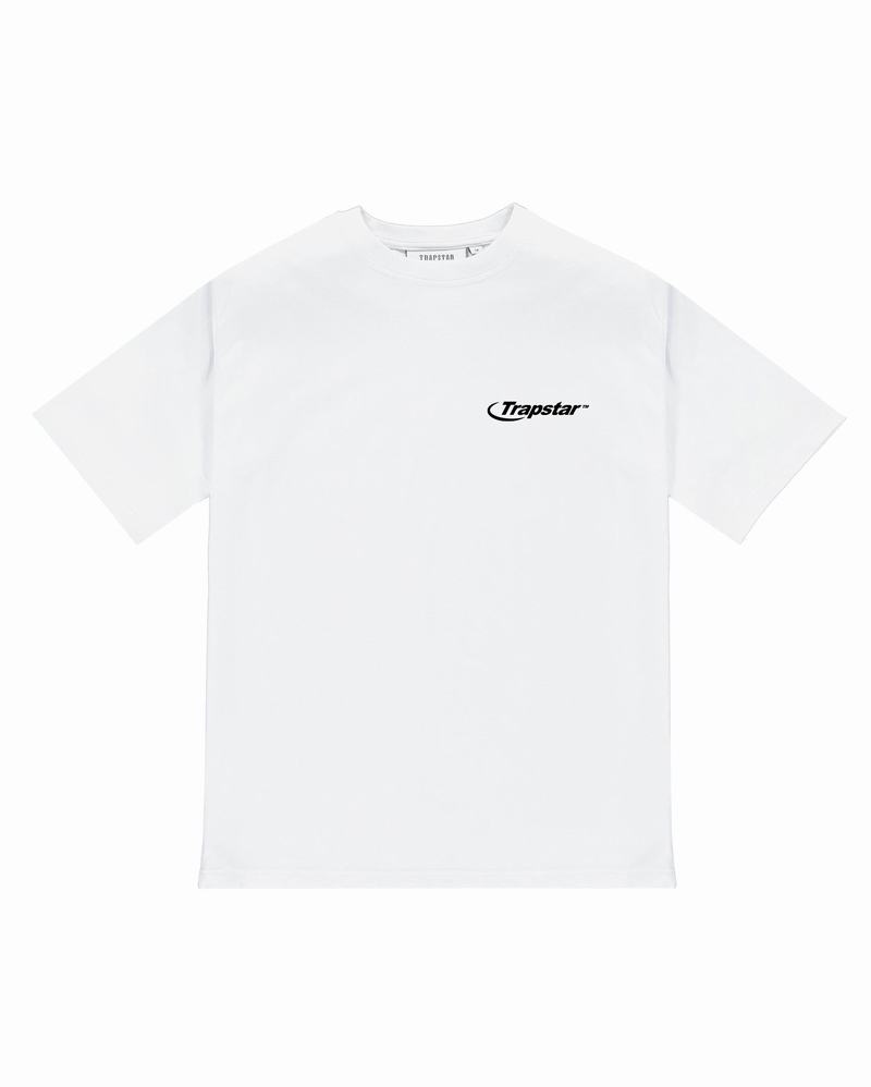 White Trapstar TRP Manufacture Tee Men's T Shirts | KXUPZG-761