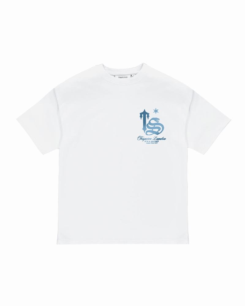 White Trapstar TS Varsity Tee Men's T Shirts | IRDSWQ-748