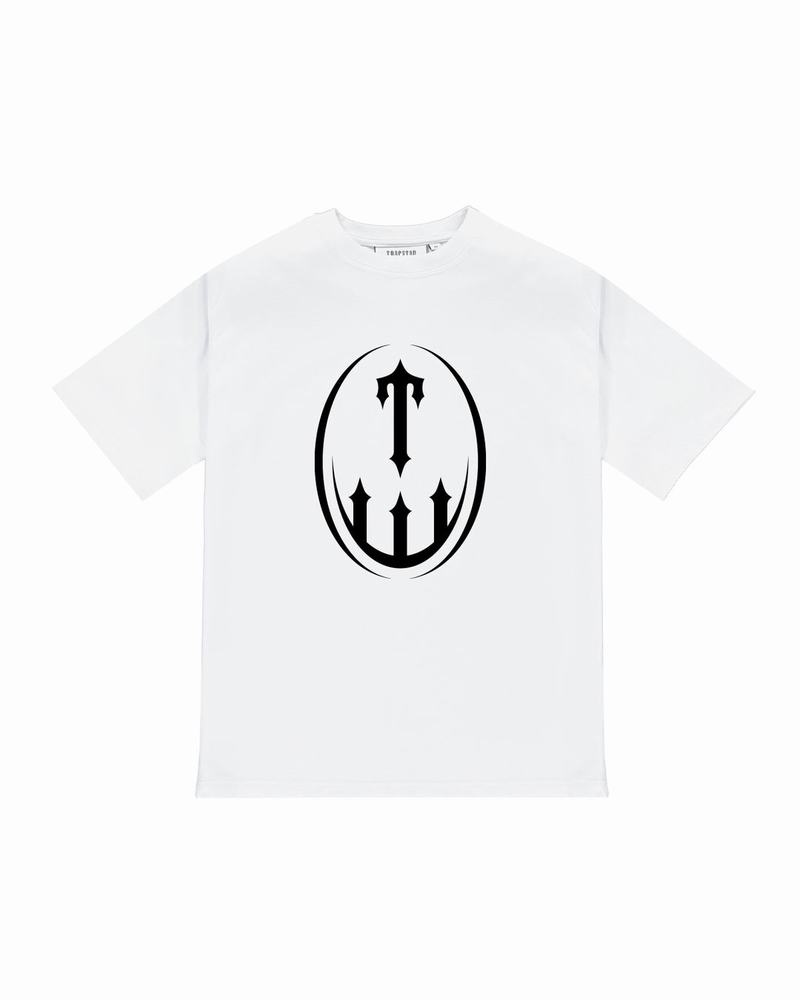 White Trapstar T Crest Tee Men\'s T Shirts | WGUHAB-195