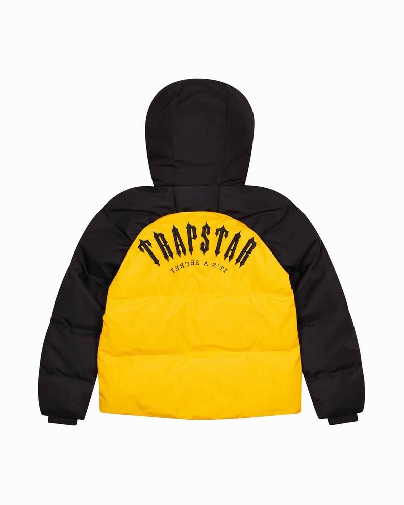 Yellow / Black Trapstar Irongate Arch Puffer AW23 Men's Jackets | VFPRDW-468